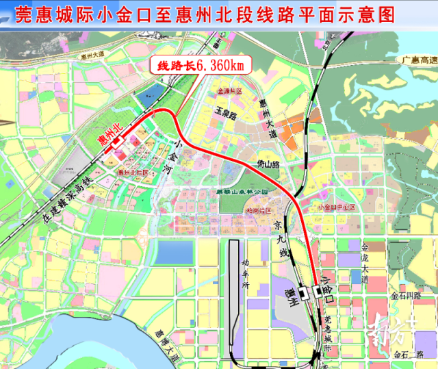 莞惠城际直通赣深高铁惠州北站消息及站点路线图曝光